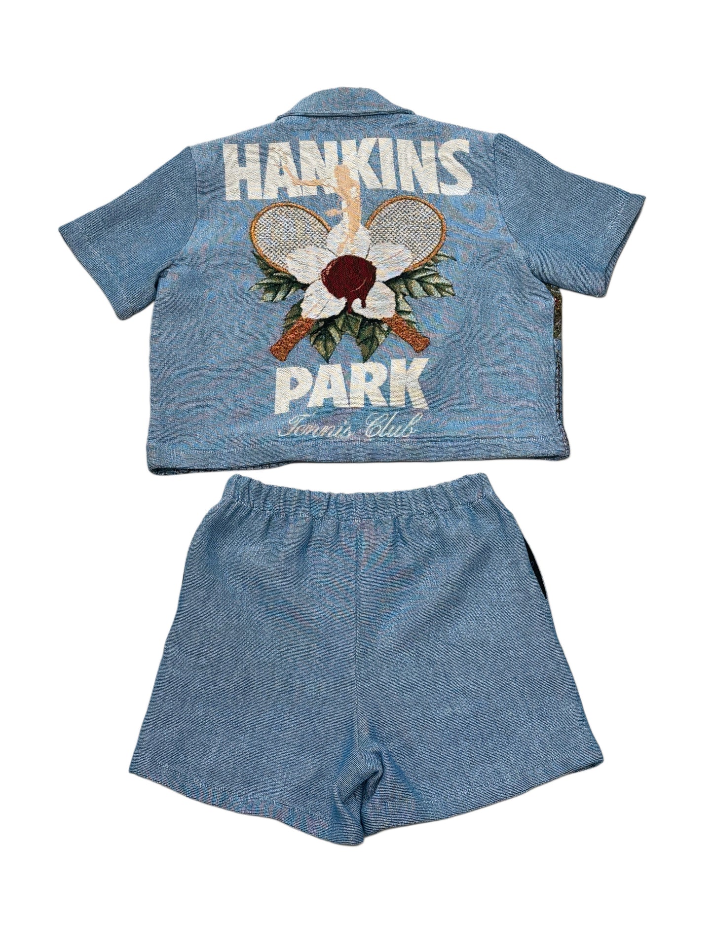 HANKINS PARK "IN BLOOM" SHORT SET "BLUE" (MADE TO ORDER)