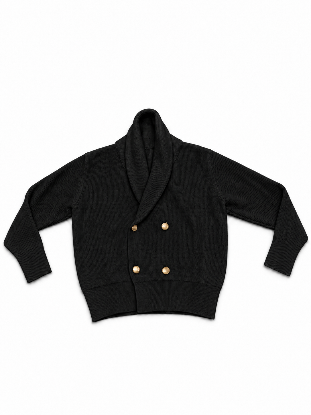 “LeGeorge” Double Breast Cardigan sweater/Black