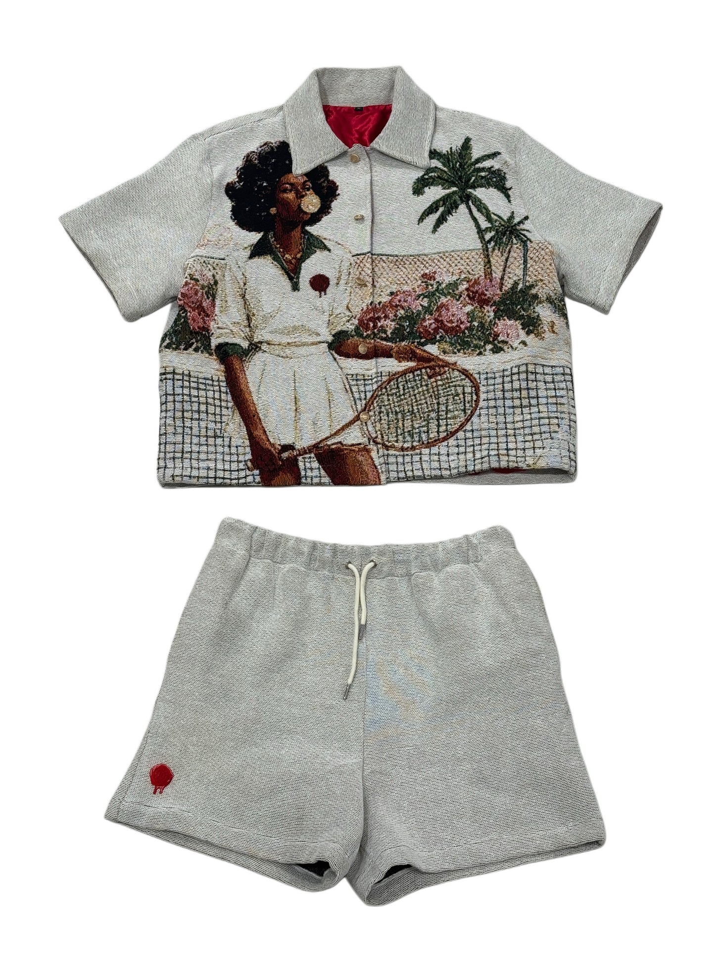 HANKINS PARK "IN BLOOM" SHORT SET "CREAM"