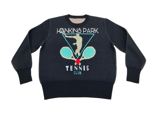 "HANKINS PARK TENNIS" SWEATER/ NOIR