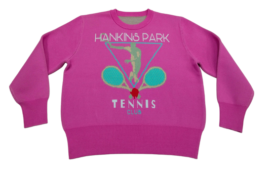 "HANKINS PARK TENNIS" SWEATER/ FUCHSIA