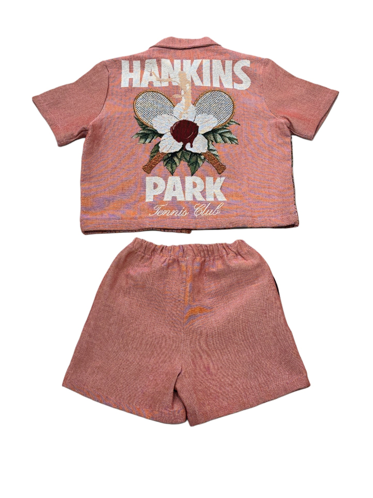 HANKINS PARK "IN BLOOM" SHORT SET "SALMON" (MADE TO ORDER)