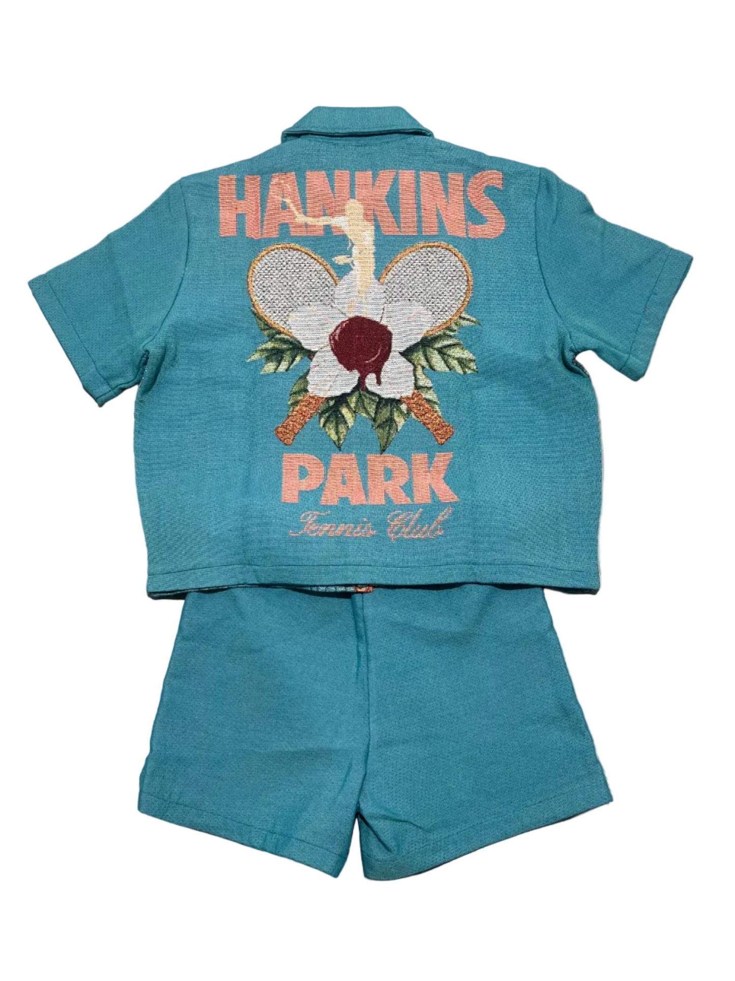 HANKINS PARK "LADY IN BLOOM" SHORT SET "IBIZA BLUE”