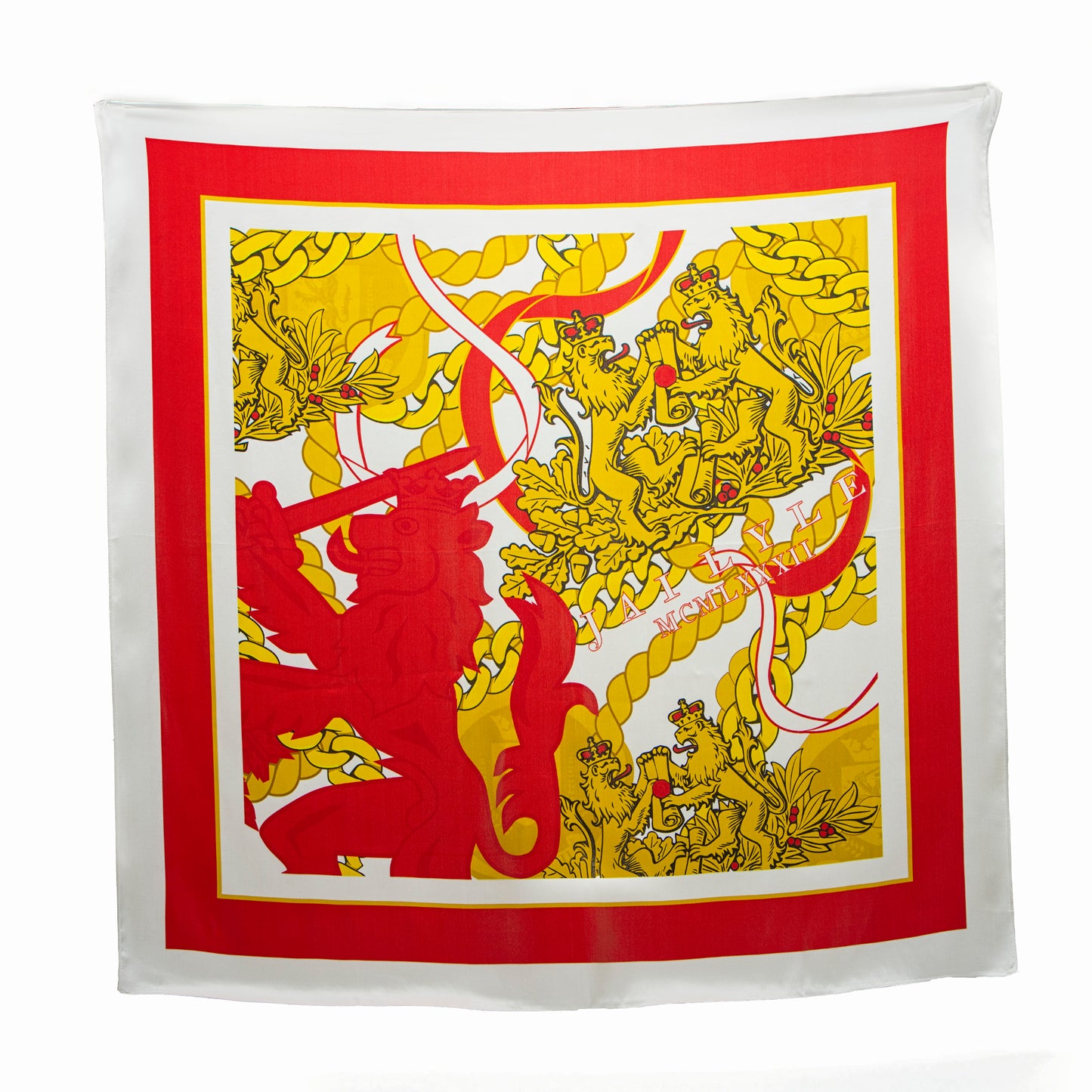 "LAFA & GIFA" SILK SCARF | WHITE