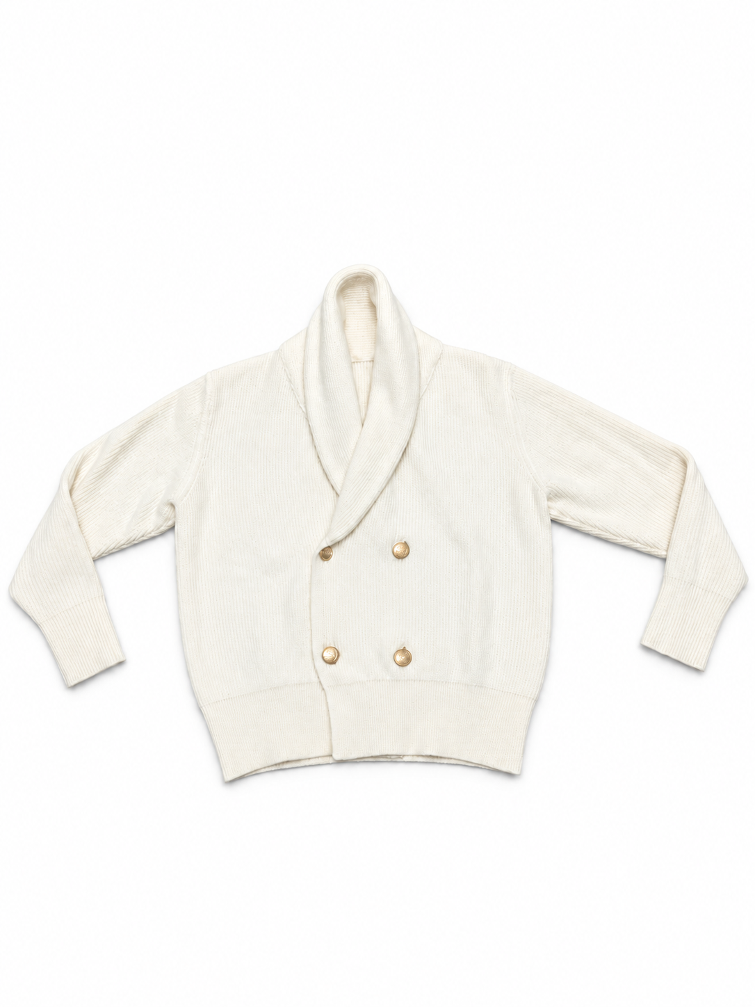 “LeGeorge” Double Breast Cardigan sweater/Ivory Cream