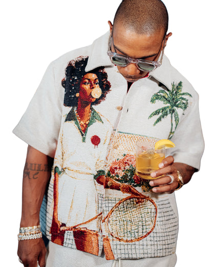 HANKINS PARK "IN BLOOM" SHORT SET "CREAM" 