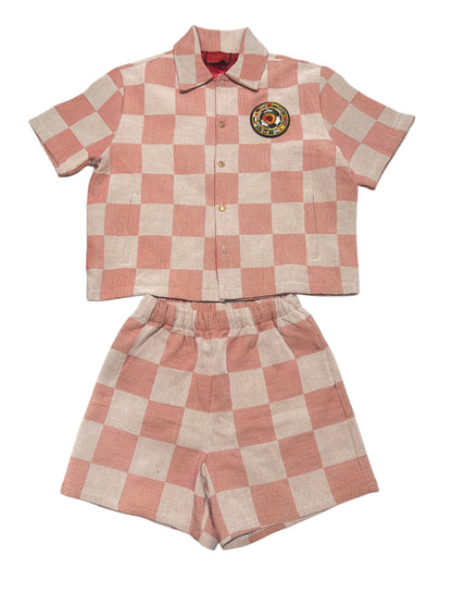 WORLD CUP "CHAMPION " SHORT SET/ PINK FLAMINGO