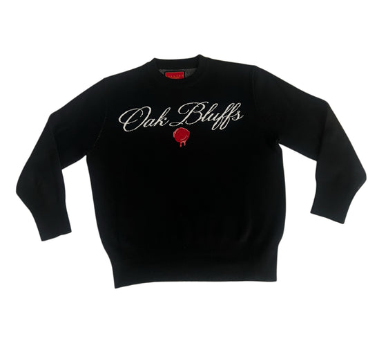 “OAK BLUFFS SIGNATURE SWEATER”/ BLACK